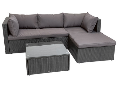 Loungeecke mit Tisch, grau