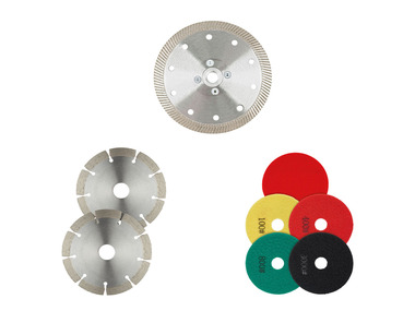 Accessoires pour meuleuse d'angle (set de disques diamantés)