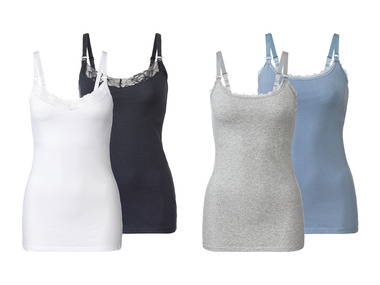 Damen Still-Tops, hoher Baumwollanteil, 2er Set