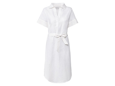 Dames linnen-maxi-jurk