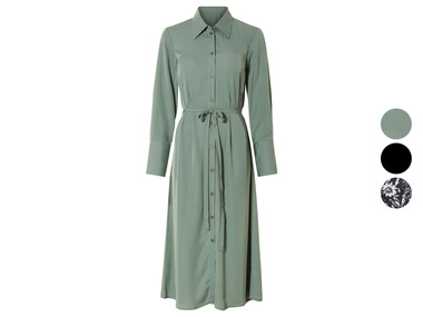 Damen Satin-Kleid, moderne Midi-Länge