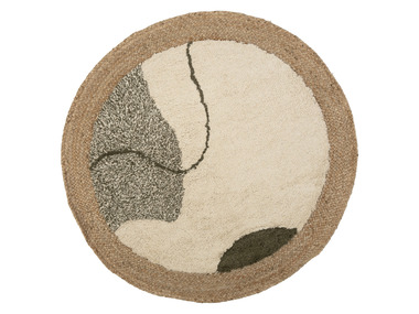 Juteteppich, aus reinem Naturmaterial (Rund)