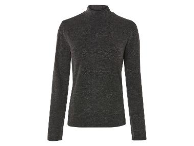 Dames colshirt, in modieuze ribkwaliteit.