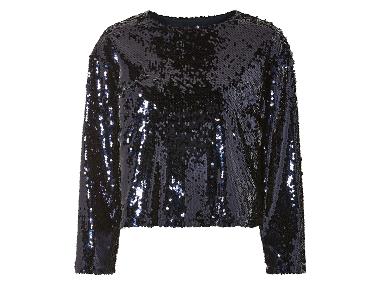 T-shirt à paillettes pour femme, doublé.