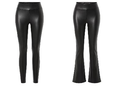 Legging / pantalon flare femme, aspect cuir