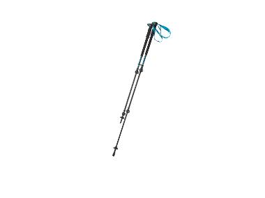 Bastones de trekking de aluminio, ajustables en altura de forma continua.