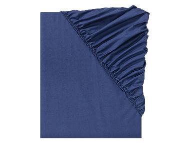 Percal hoeslaken 180-200 x 200 cm (Blauw)