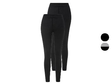 Leggings femme, lot de 2, en coton bio.