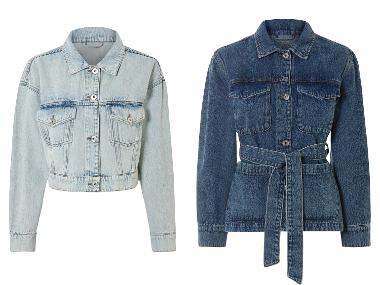 Veste en jean pour femme, aux épaules tombantes tendance.
