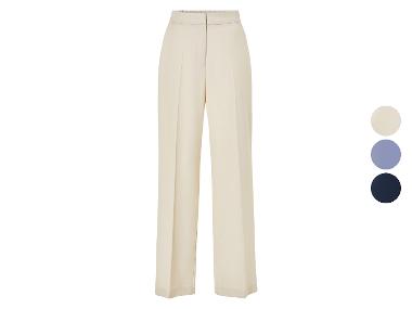Pantalon palazzo femme avec pli cousu
