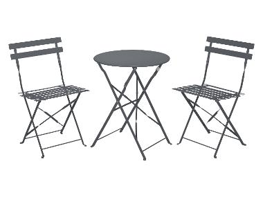 Ensemble bistrot, avec fonction pliante. (anthracite)