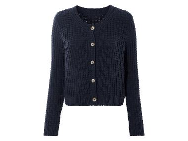 Gilet pour femme, en tricot ajouré doux.