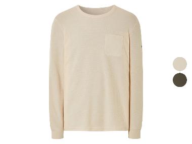 Heren sweatshirt, in modieuze slub-structuur.
