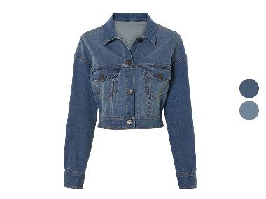 Veste en jean pour femme avec poches poitrine plaquées.