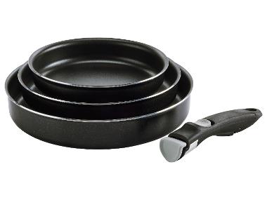 Set de 4 casseroles et poêles (lot de 3 poêles)