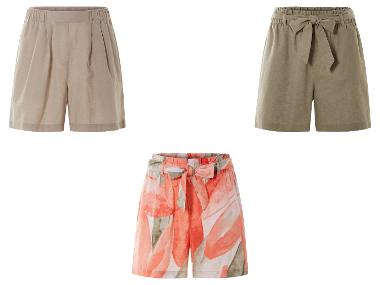 Dames paperbag-short met linnen