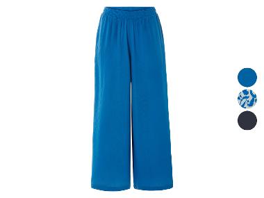 Esmara Pantalon wide-leg femme, avec structure froissée.