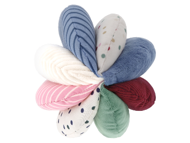 Balle de préhension en peluche pour bébé, Ø 15 cm.