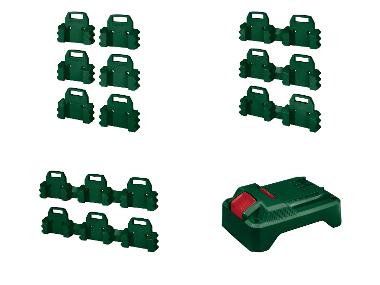 Muurbeugel voor 20 V accu of 20 V accu-boormachine (6 enkele houders)