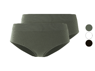 Lot de 2 hipsters côtelés seamless femme