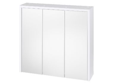Armoire de toilette blanche.