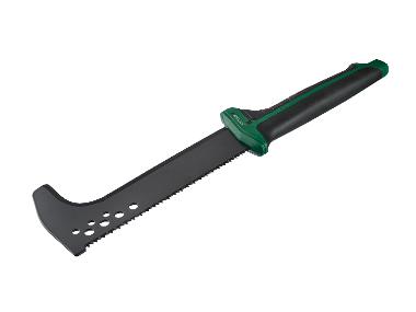 Handspaten mit Wurzelsäge / Hippe / Handbeil (Hippe)