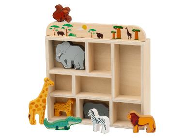 Coffret d’animaux en bois (animaux de la mer)
