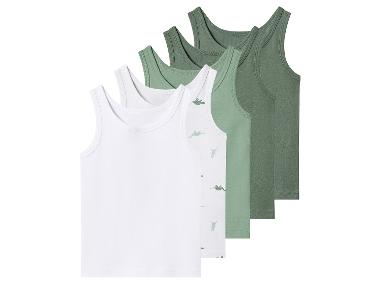 Maillots de corps pour enfants, 5 pièces. (vert/blanc, 6-8 ans)