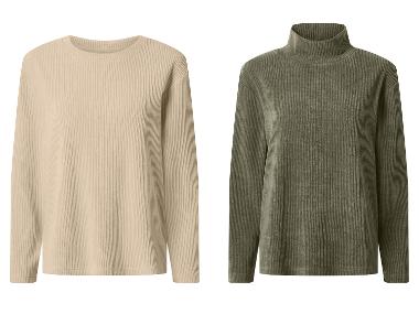 Women's Ribbed Velvet-Effect Sweater
