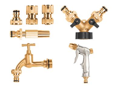 Brass Garden Hose Connector Set