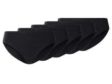 Damen Slips, 5 Stück (Schwarz, S(36/38))