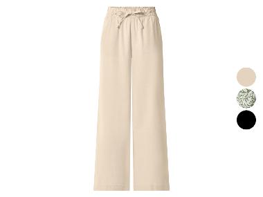 Women's Wide-Leg Linen-Blend Trousers