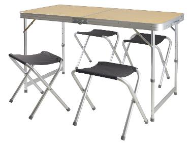 Campingtafel met 4 krukken