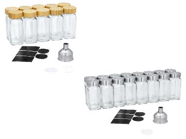 Set de flacons à épices (acier inoxydable)