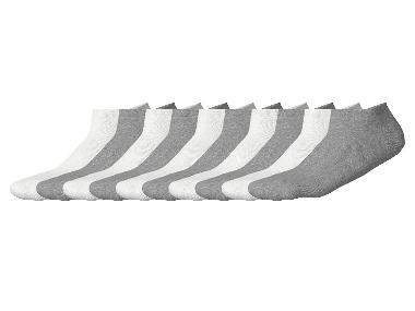 Lot de 10 paires de socquettes femme (Blancs/gris, 35-38)