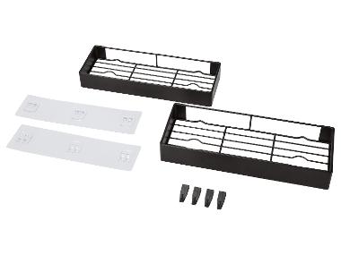 Doucherekje, 2 stuks, metaal, zwart