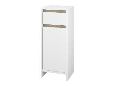 Badkamerkast met 1 deur en 1 lade Oslo, wit