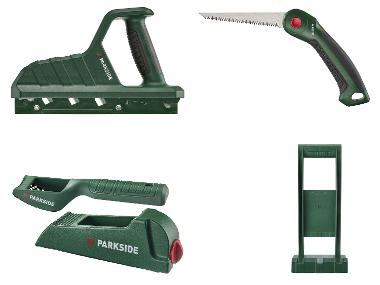 Gipskarton-Kantenhobel / Klapp-Stichsäge / Blockhobel-Set / Plattenträger