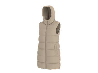 Long Sleeveless Puffer Jacket