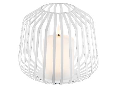 LED Candle in Metal Basket