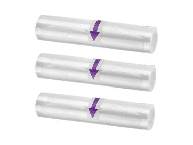 Lot de 3 rouleaux de film pour appareil de mise sous vide, 20 x 300 cm