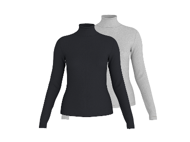 Women's Ribbed Turtleneck Tops