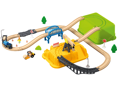 Set de train en bois, 42 pièces