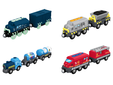 Locomotiefset met licht en geluid, 2- of 3-delig