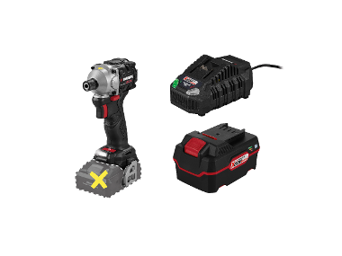 Accu-slagmoersleutel 1/4" 20 V met accu en lader