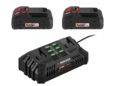 Set van 2 smart accu's 20 V - 4 Ah en 1 lader - 4,5 A