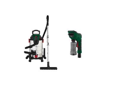 Wet and Dry Vacuum Cleaner with Upholstery Cleaning Nozzle