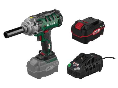 Accu-slagmoersleutel 20 V met 4 Ah accu en 4,5 A lader