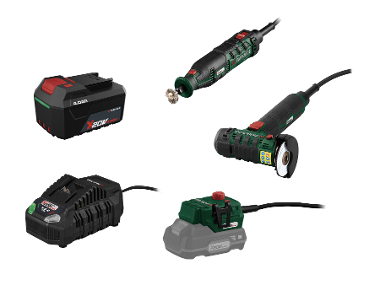Cordless Hobby Tool and Angle Grinder Set