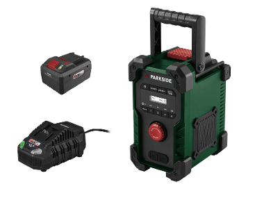 Construction Radio with Battery and Charger